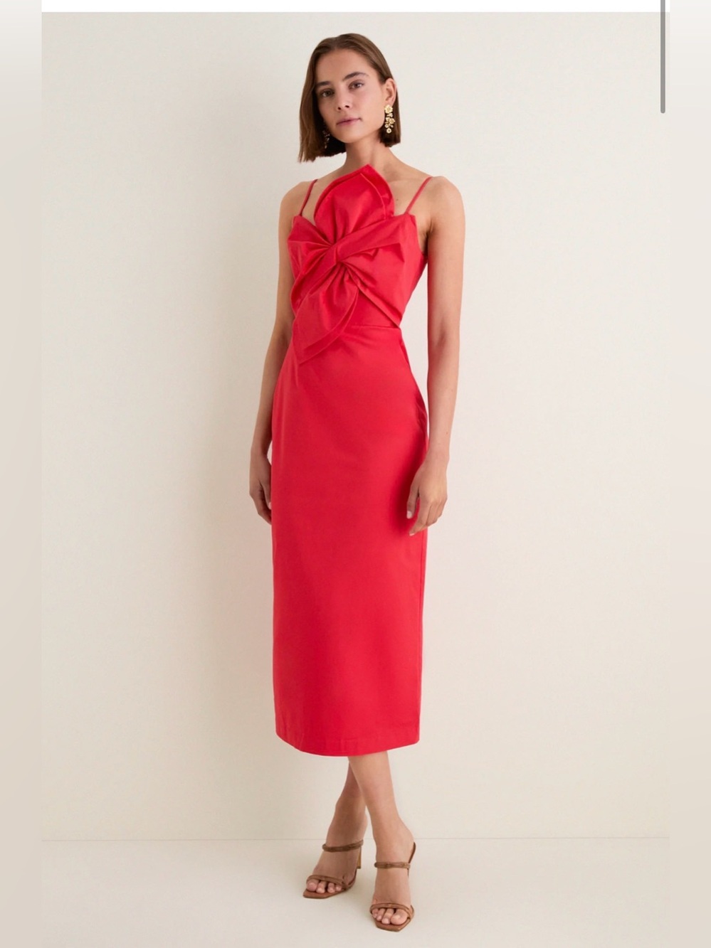 Tuckernuck HYACINTH HOUSE
Red Asymmetric Bow Faye Maxi Dress
